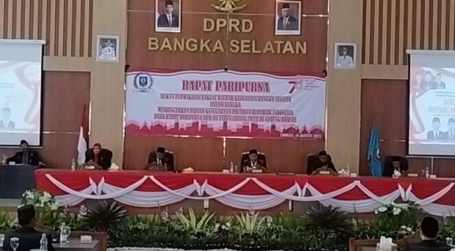 
 Dengar Pidato Kenegaraan Presiden Republik Indonesia, DPRD Bangka Selatan Gelar Rapat Paripurna Istimewa