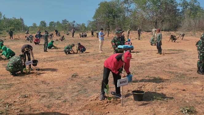 
 Peduli Lingkungan, Kodim 0432/Bangka Selatan Laksanakan Penanaman Pohon