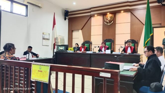 
 Sidang kasus dugaan Tipikor pembiayaan Ubi Kasase di BPRS Bangka Belitung. (Foto: istimewa).