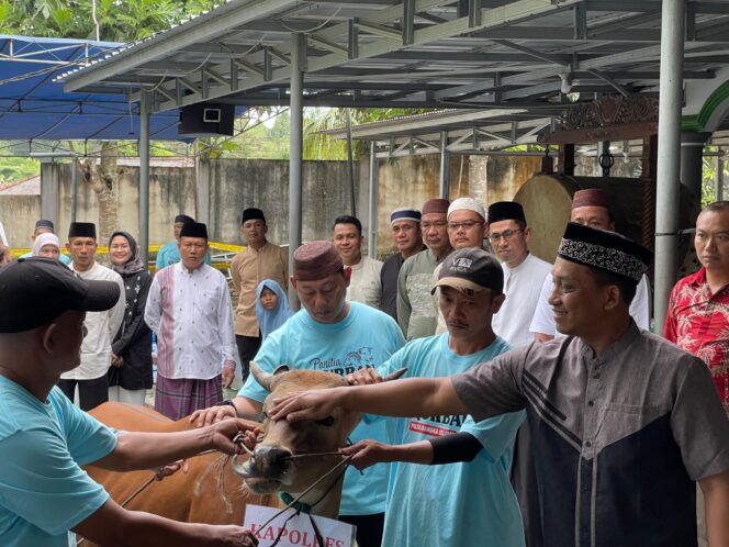 
 Rayakan Hari Raya Idul Adha 1445 Hijriah, Polres Basel Berbagi Hewan Kurban