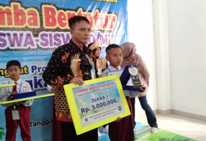 
 Wakili Bangka Selatan, Siswa SD Negeri 1 Payung Raih Juara Pertama Lomba Bertutur Tingkat Provinsi