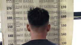 AK (26 tahun) diamankan Satreskrim Polres Bangka Selatan lantaran diduga melakukan tindak pidana kekerasan dalam rumah tangga (KDRT) terhadap istrinya. (Foto: babeltimes.co/Ho-Humas Polres Bangka Selatan)