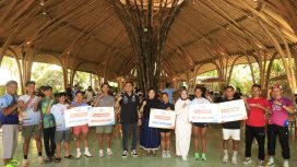 Para pelari asal Bangka Belitung berhasil meraih podium pada event Kemala Run 2026. (Foto: babeltimes.co/Ho-Humas Polres Basel)