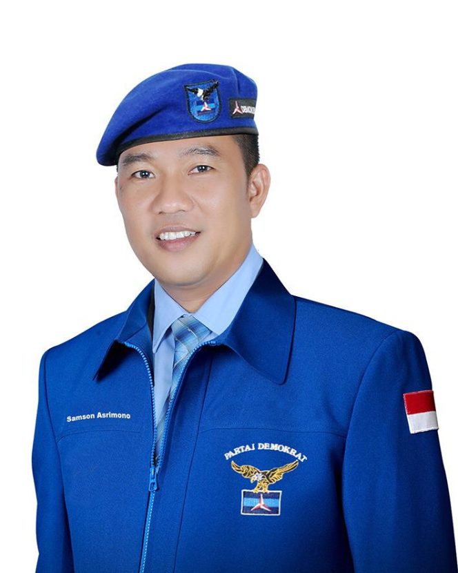 
 Ketua DPC Demokrat Bangka Selatan Samson Asrimono.